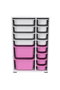 Hanah Home Armario Multiusos Blanco y Rosa